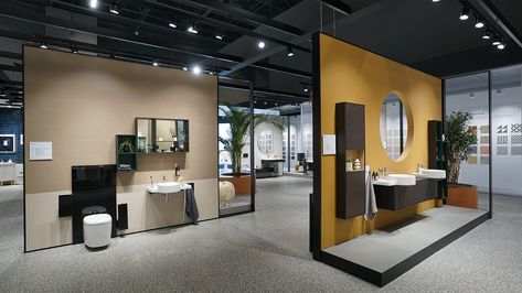 Sanitary Showroom, Office Cabin Design, Kitchen Design Showrooms, Showroom Ideas, Showroom Inspiration, Bath Showroom, Showroom Decor, Big Baths, Warehouse Design