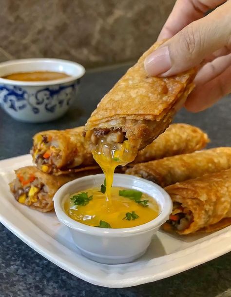 Tex Mex Egg Rolls Rolled Dumplings Recipe, Tex Mex Egg Rolls, Appetizer Foods, Spicy Aioli, Egg Roll Wrappers, Dumpling Recipe, Egg Rolls, Seasoning Mixes, Tex Mex