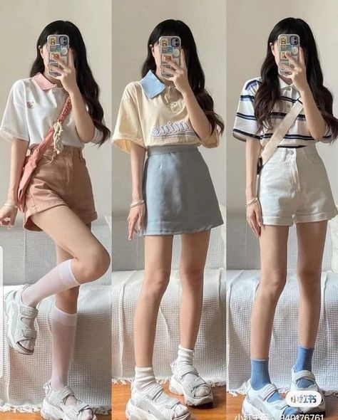 Cute Korean Fashion, Korean Summer Outfits, Outfit Korean Style, Simple Style Outfits, Kawaii Diy, 사진 촬영 포즈, Korean Casual Outfits, Everyday Fashion Outfits, Cute Spring Outfits