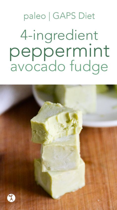 4-Ingredient Peppermint Avocado Fudge :: paleo, GAPS diet Gaps Desserts, Avocado Fudge, Paleo Easter, Gf Sides, Healthy Chocolate Treats, Aip Treats, Paleo Chocolate Cake, Gaps Diet Recipes, Gaps Recipes