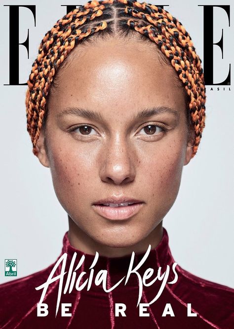 Alicia Keys Braids, 2024 Hair Trends, Vintners Daughter, Sports Fashion Editorial, Colored Braids, Alicia Keys, Photography Magazine Cover, Without Makeup, Box Braids Hairstyles