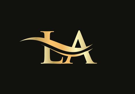 La Logo Design Letters, La Logo Design, Editing Tricks, Design Letters, A Logo Design, Photo Editing Tricks, Vector Template, Letter Logo Design, A Logo