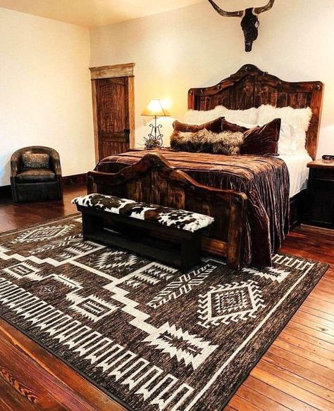 Western Room Ideas, Western Living Room Decor, Western Bedrooms, Western Living Room, Country Bedroom Decor, Western Rooms, Ranch House Decor, Western Bedroom Decor, Western Bedroom