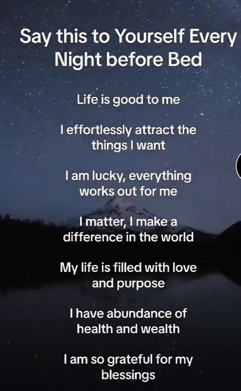 Evening Mantra, Night Time Affirmations, Time Affirmations, Night Affirmations, Bedtime Affirmations, Saturday Quotes, Quotes With Images, Healing Affirmations, Energy Healing Spirituality