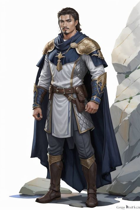 Dnd Cleric Outfit, Cleric Dnd Art, Dnd Desert Character, Dnd Soldier, Paladin Outfit, 5e Cleric, Paladin Dnd, Cleric Dnd, Dnd Cleric