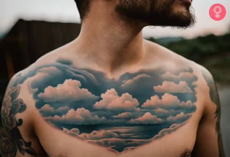 8 Unique Cloud Tattoos Symbolizing Freedom and Airiness The Sky Is The Limit Tattoos, Realistic Cloud Tattoo, Cloud Background Tattoo, Moon And Clouds Tattoo, Rain Cloud Tattoos, Thunderbolt Tattoo, Discover Tattoo, Japanese Cloud Tattoo, Cloud Tattoos