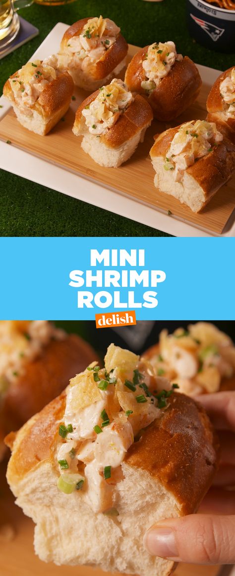 Mini Shrimp Rolls, Shrimp Sliders, Shrimp Rolls Sandwich, Seafood Party Food, Shrimp Rolls Recipe, Seafood Party, Shrimp Rolls, Super Bowl Food, Cajun Recipes