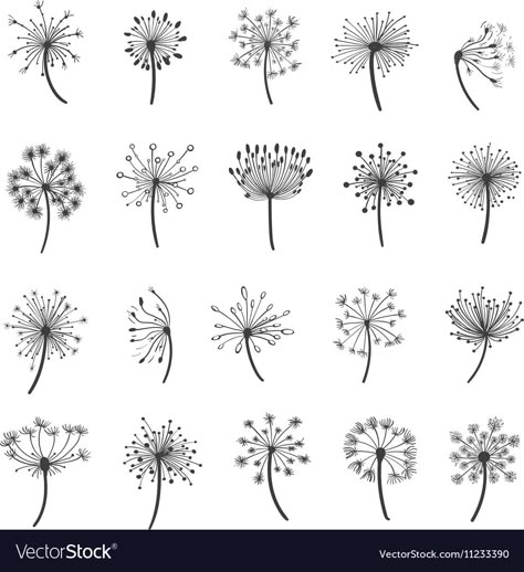 Hur Man Ritar Blommor, Ako Kresliť, Dandelion Drawing, Beautiful Pencil Drawings, Dandelion Tattoo, Easy Drawing Steps, Sketch Journal, Pola Sulam, Flower Doodles