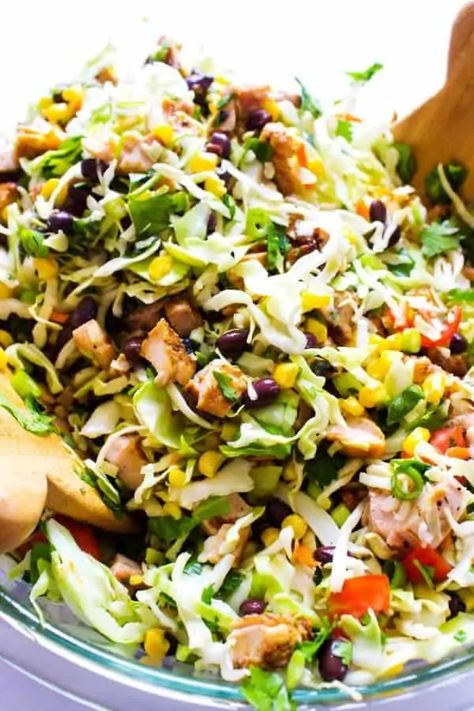 Corn Salad With Cilantro, Potluck Salads, Salad With Cilantro Lime Dressing, Chicken Pesto Pasta Salad, Black Bean And Corn Salad, Bean And Corn Salad, Roasted Corn Salad, Southwestern Salad, Strawberry Chicken Salad