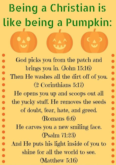 Kids Devotional Ideas, Christian Pumpkin Carving, Pumpkin Prayer, Christian Pumpkin, Christian Halloween, Pumpkin Printable, Sunday School Crafts For Kids, Sunday School Activities, Bible Study Verses