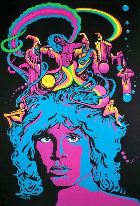 70s Black Light Posters | Share this: Blacklight Posters, Hippie Posters, Black Light Posters, Psychadelic Art, Character Traits, Rock Posters, Jim Morrison, The Wizard, Trippy Art