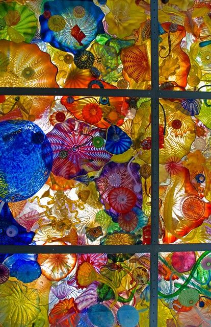 Chihuly Chandelier, Glass Art Work, Painted Glass Art, Tacoma Washington, Dale Chihuly, Glass Museum, Blown Glass Art, Chihuly, Glass Artwork