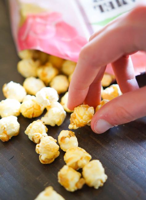 Trader Joe's caramel ginger popcorn review | bakeat350.net Ginger Popcorn, Weekly Review, Trader Joe, Trader Joe's, Trader Joes, Eating Plans, Eating Habits, Hidden Gems, Popcorn