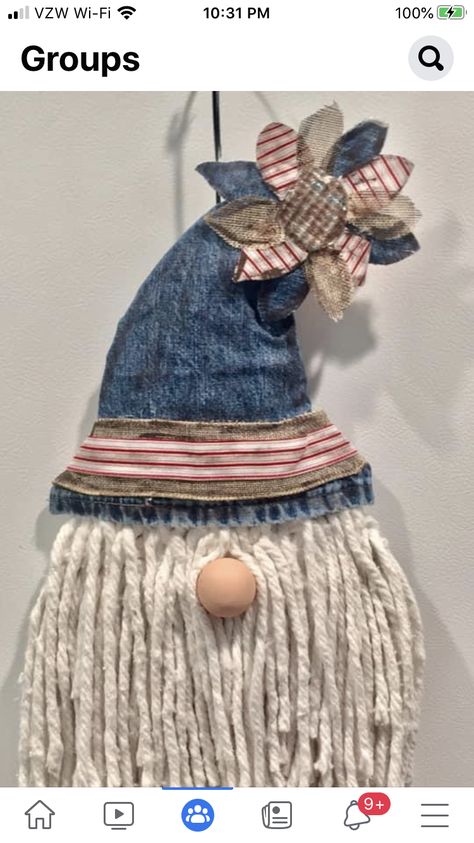 Jean Crafts Ideas, Crochet Gnome, Denim Crafts Diy, Blue Jeans Crafts, Gnomes Diy, Handmade Christmas Crafts, Jean Crafts, Dollar Tree Diy Crafts, Fall Halloween Crafts