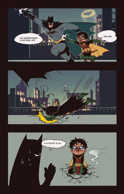 Dc Comics Funny, Superman X Batman, Robin Comics, Superman X, Batfamily Funny, Super Sons, Univers Dc, Batman Funny, Im Batman