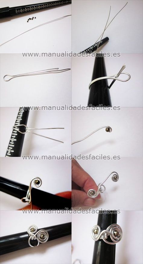 20 Easy Step by Step DIY Tutorials for Making a Ring Wire Jewelry Rings, Diy Ring, Wire Jewelry Making, Bijoux Fil Aluminium, Wire Jewelry Tutorial, Ring Tutorial, Diy Wire Jewelry, How To Make Rings, Wire Work Jewelry