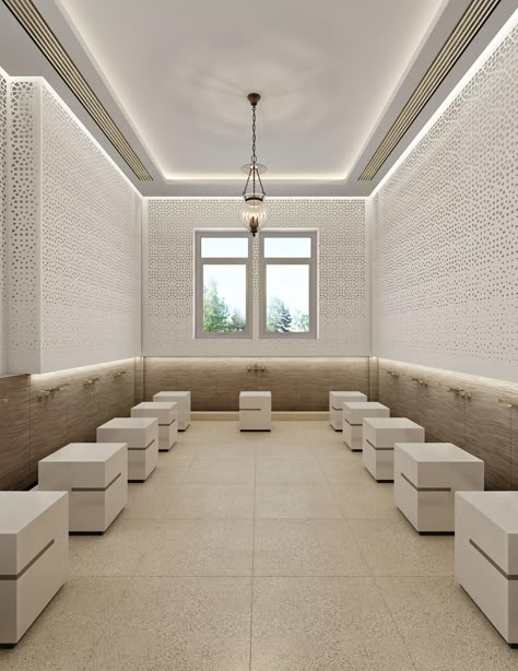 Mosque Interior Design, Modern Islamic Interior, Ablution Islam, Sacred Room, Large Bathroom Remodel, Islamic Quotes About Life, Mosque Interior, Mosque Design Islamic Architecture, Islamic Interior Design