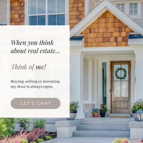 Realtor Logo Ideas Real Estate Agents, Spring Real Estate Marketing, My Door Is Always Open, Real Estate Marketing Quotes, Real Estate Marketing Plan, Canada Real Estate, Real Estate Goals, Real Estate Fun, Real Estate Training