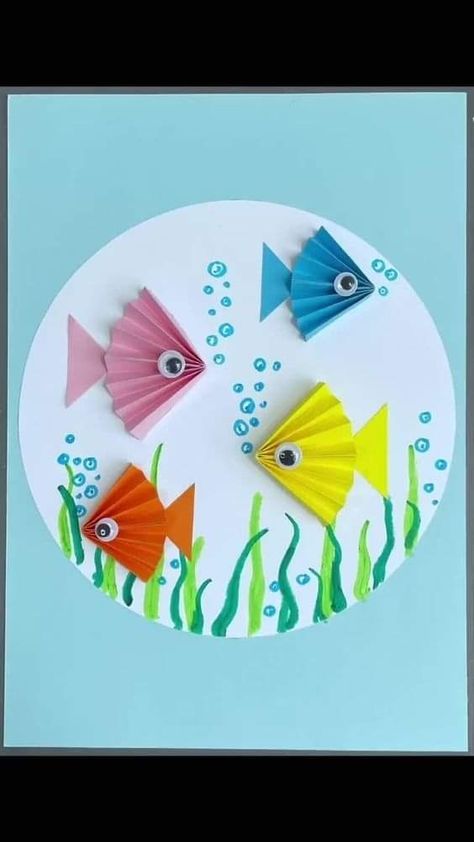 Paper Towel Roll Art, Paper Animal Crafts, Sea Animal Crafts, Craft Paper Design, Toddler Arts And Crafts, Paper Craft Tutorials, Preschool Arts And Crafts, Fish Crafts, Animal Crafts For Kids