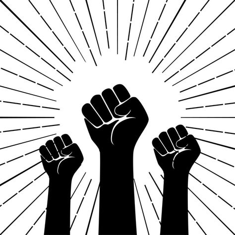 People raise their arms to demand freedom and equality in society. Black arms shadow, symbol of freedom and protest Symbols For Equality, Freedom Pictures Art, Symbols For Freedom, Black Power Symbol, Freedom Symbols, Shadow Symbol, Equality Symbol, Freedom Symbol, Freedom Images