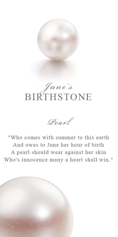 June's Birthstone: Pearl   www.advancedjc.com Zodiac Party, Jewellery Ads, Birth Month Stones, June Gemini, Heal Thyself, Ferrari Jacket, Thank You Happy Birthday, Happy June, Birthday Stone