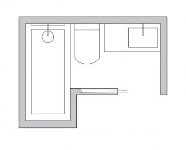 L-shaped Bathroom Layout Bathroom Layout Ideas Floor Plans, Bathroom Small Space, L Shaped Bathroom, Bathroom Layout Ideas, Makeover Kamar Mandi, Small Bathroom Layout, Bathroom Layouts, Bathroom Floor Plans, Bad Inspiration