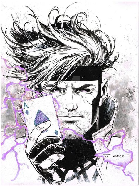 Gambit Drawing, Gambit Wallpaper, Gambit X Men, Xman Marvel, Gambit Marvel, Xmen Art, Rogue Gambit, Xmen Comics, Wolverine Art