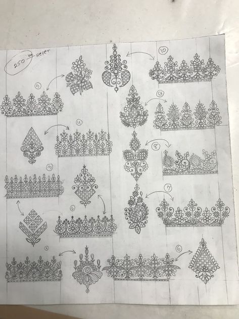 Khakha Designs Border, Lace Sketches Drawing, Khaka Designs Embroidery Border, Khakha Designs Embroidery Patterns, Border Khakha, Hand Art Projects, New Embroidery Designs, Design Pattern Art, Ornament Drawing