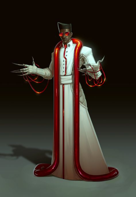 ArtStation - Cult Leader Space Vampire, Madison Tessera Sci Fi God Concept Art, Vampire Soldier Art, Sci Fi Fantasy Clothing, Sci Fi Vampire, Cult Leader Character Design, Steampunk Soldier, Space Vampire, Sam Alexander, Villain Fashion