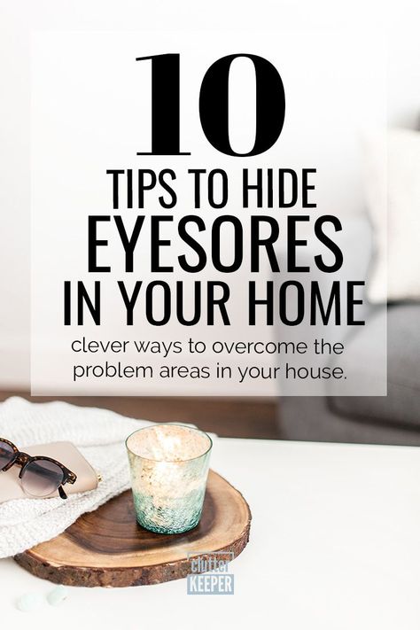 Need clever ways to hide problem areas of your home and keep it looking fresh all the time? Here are 10 tips to hide home eyesores. Some might surprise you. #homedecor #organization #clutterkepper Kon Mari, Organizing Things, Organization Hacks Diy, Hiding Ugly, Room Organization Bedroom, Organisation Ideas, Kitchen Storage Space, Rv Organization, Hidden Kitchen