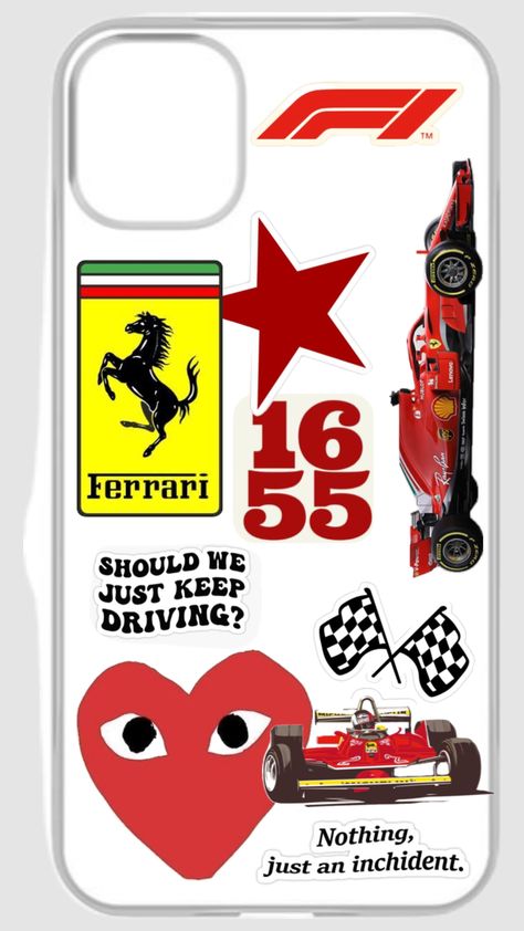 Iphone Wallpaper Blur, Ferrari Poster, Racing Stickers, Bridal Gift Wrapping Ideas, Iphone Case Stickers, Pretty Phone Cases, Ferrari F1, Aesthetic Phone Case, Wallpaper For Your Phone