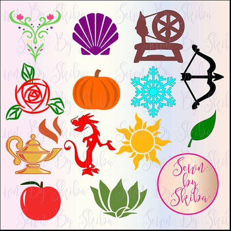 Disney Symbols Iconic, Disney Princess Symbols, Disney Symbol, Princess Symbols, Disney Symbols, Disney Doodles, Disney Fits, Disney Belle, Belle Disney