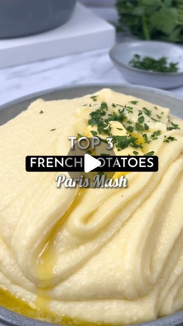 Isabelle Dunn | French Recipe Videos on Instagram: "French Potato Series (3/3): Paris Mash 🇫🇷🥔 Here’s the recipe + tips👇🏼 📍SAVE & SHARE Welcome back to the final episode of my 3x part series - all about French-style potatoes! Today, I am sharing my classic Paris Mash, or Pomme puree, as we call it in France. 👩🏻‍🍳There are 3 secrets to a successful silky smooth and creamy mash: 1. Limit the moisture - Boil or steam your potatoes before peeling them, or bake and scoop out flesh 2. Sieve your mash - with a fine drum sieve (blending or whipping won’t work, I’ve tried 😅) 3. Lots of butter. be generous with it! To make it, you will need: 3 large potatoes (approx 1kg in total) Fine sea salt 100ml milk 100-150g butter Optional - extra butter or parsley to serve ⭐️Place the unpeeled potat French Mashed Potatoes Recipe, Paris Mash, Puree Potato, French Mashed Potatoes, French Potatoes, Butter Potatoes, French Recipe, Best Mashed Potatoes, Creamy Mash