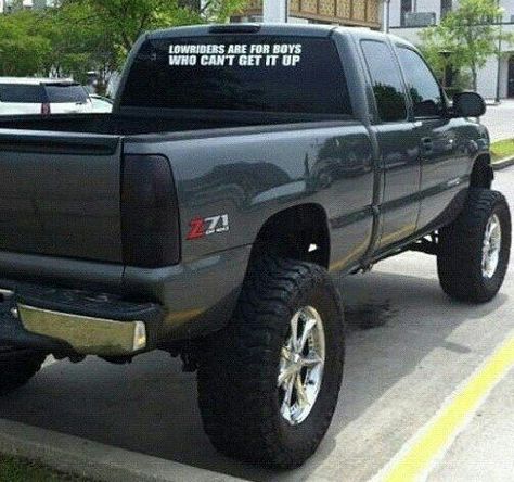 Jacked Up Chevy, Truck Memes, Custom Lifted Trucks, Lifted Chevy, Lifted Chevy Trucks, Lifted Truck, Rat Rods Truck, Truck Stickers, Truck Yeah