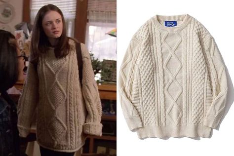 Rory Gilmore’s Y2K Sweater Is Having a Resurgence — and These Similar Styles Start at $36 — People Gilmore Girls Sweater, Rory Gilmore Sweater, Gilmore Sweater, Sweaters Outfit, Gilmore Girls Outfits, Academia Clothes, Knit Sweater Outfit, Casual Pullover Sweater, Cable Knit Sweater Womens