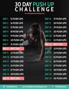 30 day challenges: from 30dayfitnesschallenges.com – PeachTeapot 30 Day Push Up Challenge, 30 Day Push Up, Crunches Challenge, Core Challenge, Squat Challenge, 30 Day Fitness, Fitness Video, Push Up Challenge, 30 Day Workout Challenge