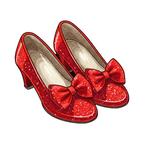 Ruby Slippers Tattoo Wizard Of Oz, Slippers Clipart, Shoes Clipart, Book Swag, Creating Stickers, Ruby Red Slippers, Swag Ideas, Ruby Slippers, The Wonderful Wizard Of Oz