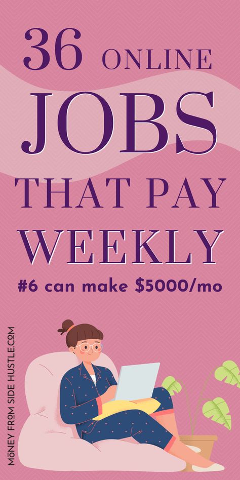 jobs that pay weekly Extra Money Jobs, Need Money Fast, Earn Easy Money, Extra Money Ideas, Earn Extra Money Online, Legit Online Jobs, Easy Online Jobs, Earn Money Fast, Best Online Jobs