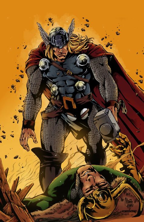 Thor Vs Superman, Thor Vs Loki, Odin Marvel, Thor Comic Art, Thor And Loki, Marvel Comics Artwork, Thor Art, Superman Wallpaper, Thor Comic