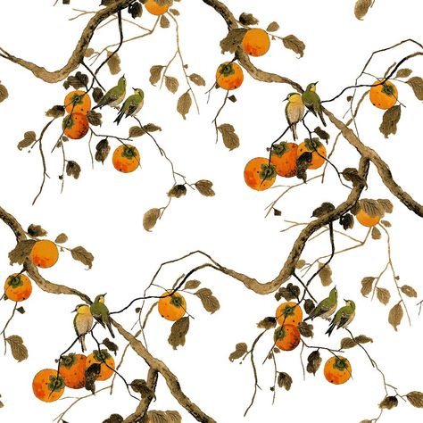 Persimmon Birds Medium Removable Wallpaper by Wallshoppe | West Elm Ink Wash Painting, Fun Wallpaper, Geometric Vintage, Fabric Wall Art, Bird Wallpaper, Ink Wash, Wallpaper Rolls, Eco Friendly Paper, Wallpaper Panels