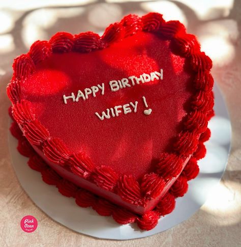 Happy birthday wifey ♥️ #pinkoven #pinkovencakes #heartcake #redcake #cake #cakedecorating #cakesrilanka #cakedesign #wattala #srilanka Birthday Cake For Wife Ideas, Wife Birthday Cake Design, Happy Birthday Wife Cake, Wife Birthday Cake, Cake For Wife, Birthday Cake For Wife, Happy Birthday Wife, Red Cake, Heart Cake