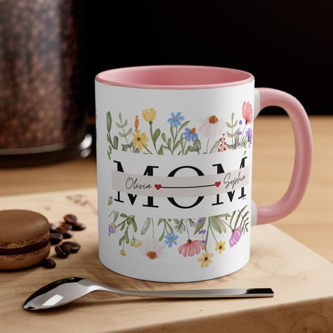 Personalized Coffee Mug For Mom, Custom Wildflower Mug, Mother Gifts For Christmas, Mothers Day Mug, Birthday Coffee Mug, Best Mom Ever Mothers Day Mug, Sublimacion Ideas, Birthday Coffee, Mother's Day Mugs, Personalized Coffee Mugs, Mom Coffee, Mom Day, Gifts For Your Mom, Mom Mug