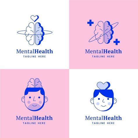 Health Care Graphic Design, Health Design Graphic, Mental Health Branding, Health Logo Ideas, Mental Health Logo Design, Mental Selfcare, Health Graphic Design, Mental Health Logo, Health Logo Design