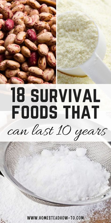 Stockpiling food with long shelf lives is essential for preparedness. Explore 18 foods that can last a decade or more and how to store them correctly. Save this pin to build your ultimate long-term pantry! #FoodStorage #EmergencyPrep #SurvivalTips Long Term Flour Storage, Shelf Stable Foods To Stock Up On, Long Shelf Life Food, How To Store Food Long Term, Bulk Food Storage Ideas, Long Term Storage Food, How To Store Rice Long Term, Food Prepping Survival, Stockpiling Food