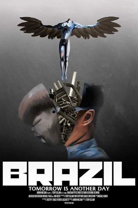 brazil 1985 | Brazil, 1985 Great, surrealistic, fun, thought provoking. One of my top ten. Brazil Movie, Brazil Film, Brazil 1985, Arte Zombie, Film Cult, Terry Gilliam, Classic Posters, Film Posters Art, Film Pictures