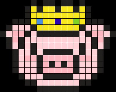 Technoblade Perler Bead Pattern | Bead Sprites | Characters Fuse Bead Patterns Perler Bead Ideas Minecraft, Technoblade Pixel Art Grid, Technoblade Bracelet, Technoblade Perler Beads, Lovejoy Perler Beads, Dsmp Perler Bead Patterns, Technoblade Pixel Art, Pink Perler Bead Patterns, Dsmp Pixel Art