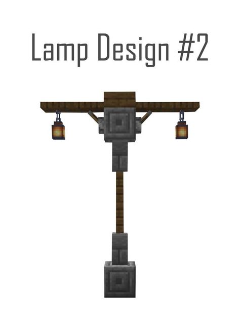 Street Lamp Design, Minecraft Lamp, Medieval Street, Construction Minecraft, Minecraft Building Ideas, Minecraft Decoration, Mc Builds, Minecraft Things, Bangunan Minecraft