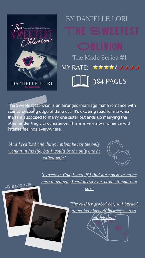 Book Tbr, The Sweetest Oblivion, Danielle Lori, Books Recommendations, Romance Books Worth Reading, Writing Prompts Funny, Romance Series Books, Book Reading Journal, Image Spiderman