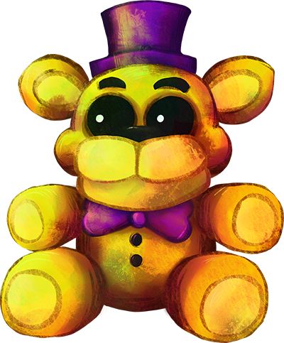 Five Nights at Freddy's FNaF4 - Plush Fredbear by kaizerin on DeviantArt Fnaf Golden Freddy, Golden Freddy, Five Nights At Freddy's, Teddy Bear, Purple, For Sale, White