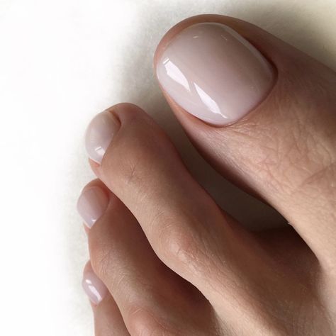 Milky white pedicure Wedding Manicure And Pedicure Brides, Cream Pedicure Color, Milky Pedicure Toenails, Milky Nails Pedicure, Bride Pedicure Wedding Day Toenails, Toe Nails Milky White, Milky White Nails Pedicure, Milky Toe Nails, Gel Nails Squoval